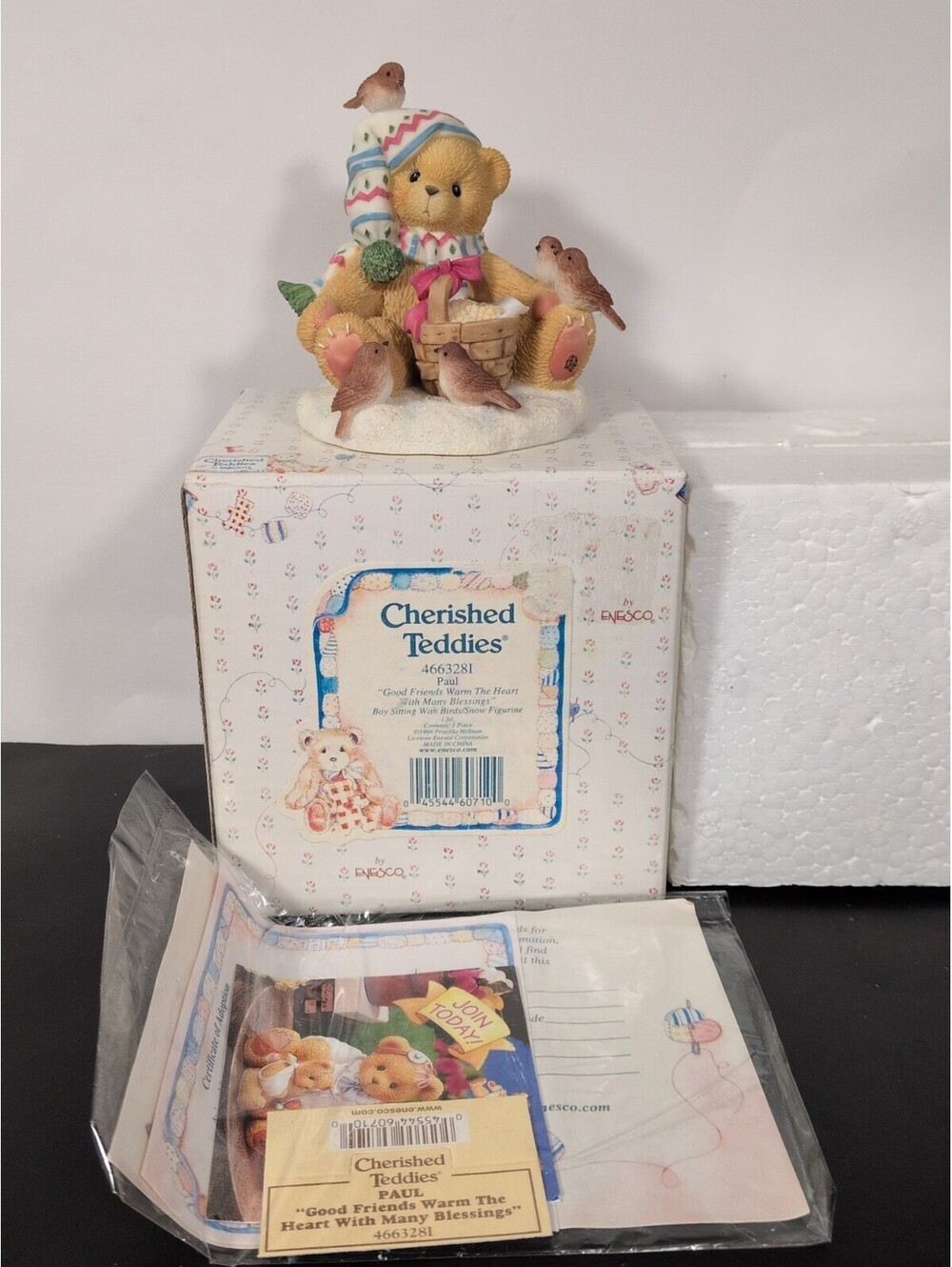 Cherished Teddies Paul Figurine 4663281 With Original Box, Inserts & COA Papers